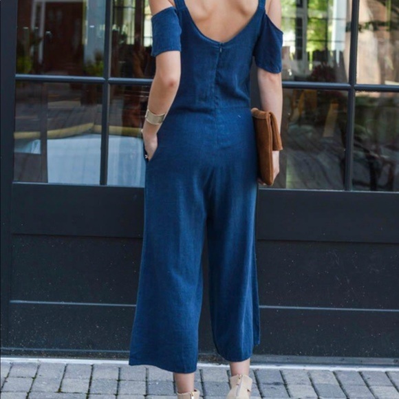 { bobi } - Cold Shoulder Jumpsuit - Picture 3 of 4